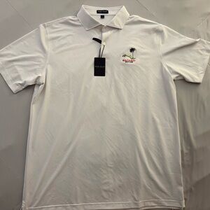 Peter Millar (NWT) Crown Crafted Golf Polo Men’s XL White Bacardi Embroidered